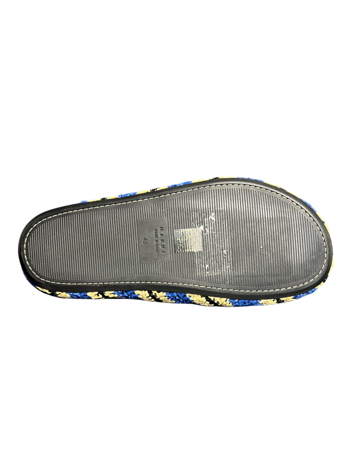No Vacancy Inn x Marni Sabot Raffia Mules 'Blue' SS23 New