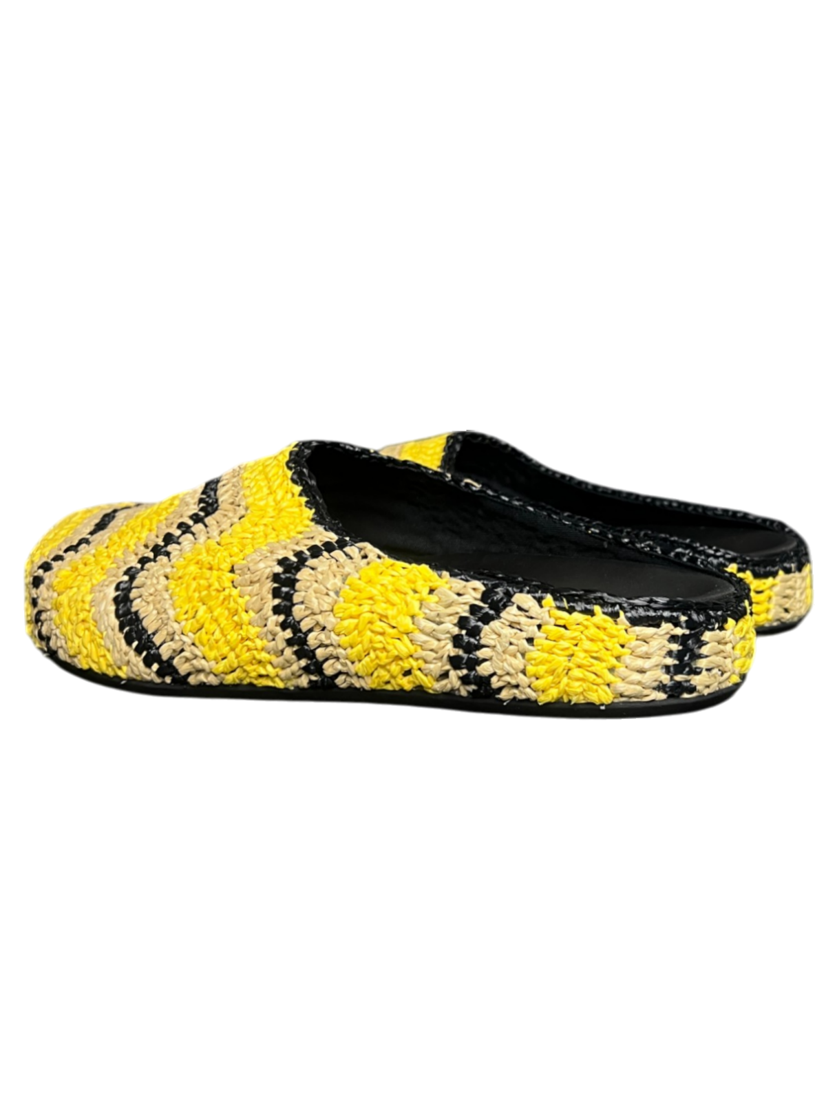 No Vacancy Inn x Marni Sabot Raffia Mules 'Yellow' SS23 New
