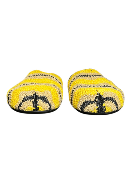 No Vacancy Inn x Marni Sabot Raffia Mules 'Yellow' SS23 New