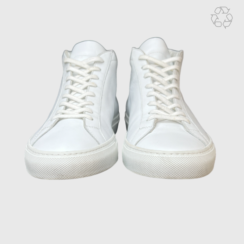 Common Projects Original Achilles Leather High-Top Sneakers 'White' Size 10 Pre-Owned