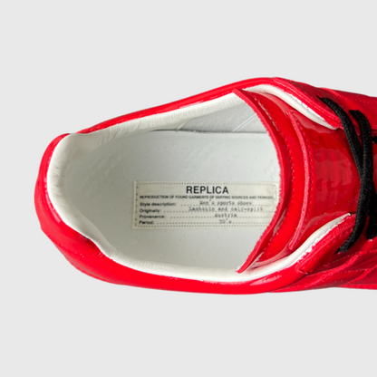 Maison Margiela Replica Lace-Up Sneakers 'Red Patent' SS22 Brand New