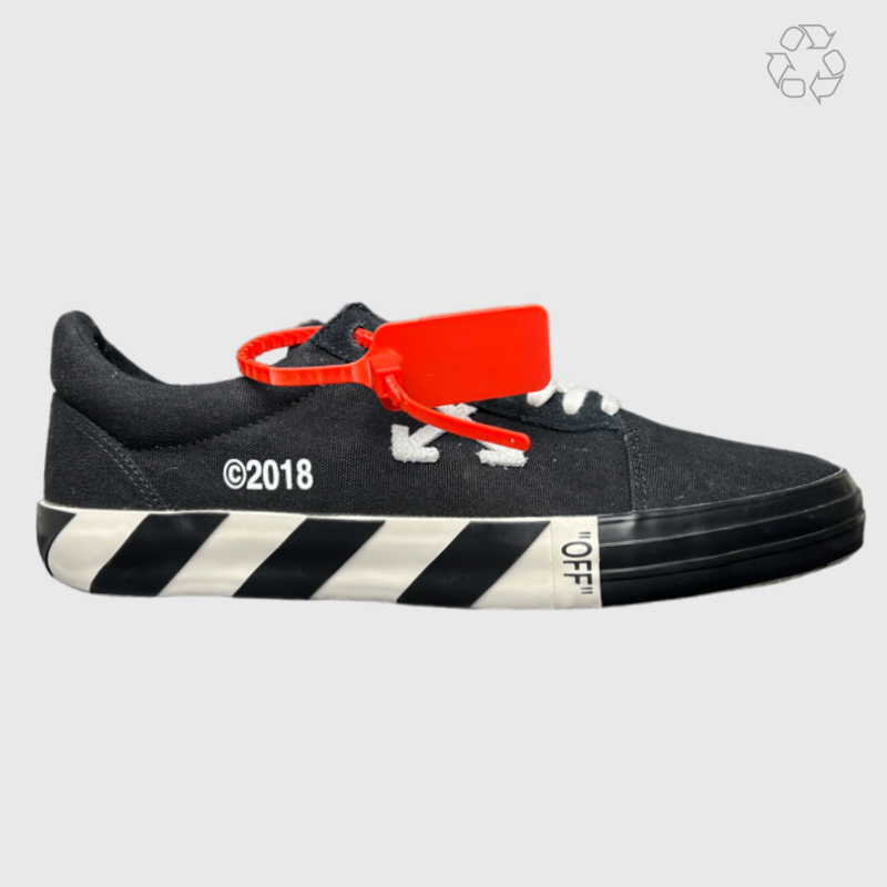 Off-White Vulc Low Top Sneaker 'Black' SS18 Size 44 Pre-Owned