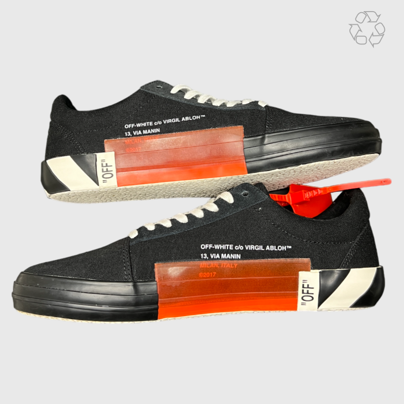 Off-White Vulc Low Top Sneaker 'Black' SS18 Size 44 Pre-Owned