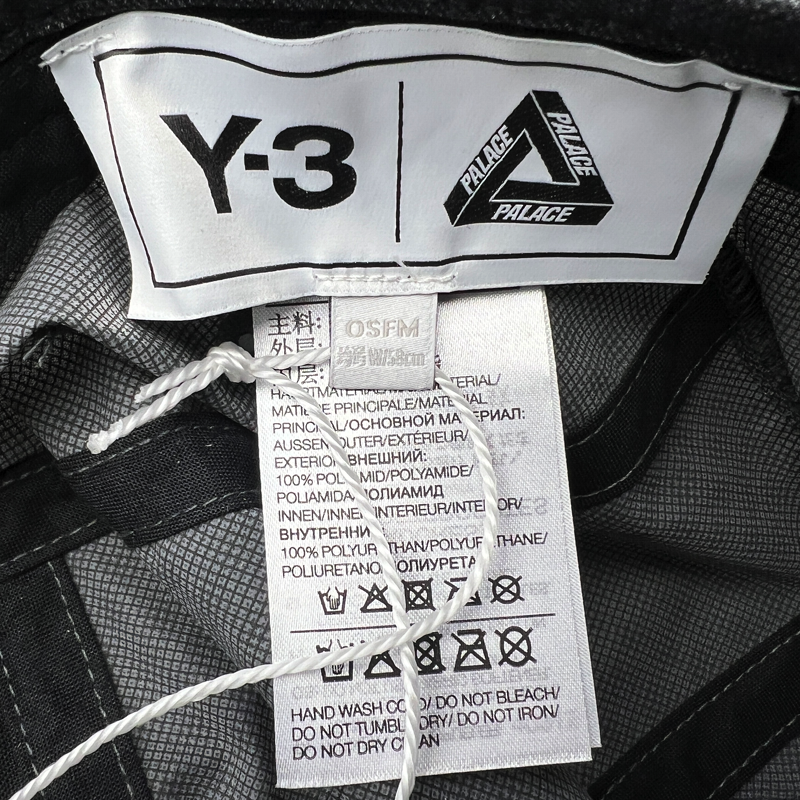 Y-3 x Palace Panel Cap HS1624 'Black' FW22 Brand New