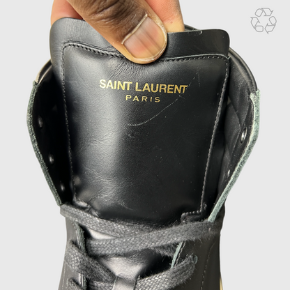 Saint Laurent Signature Court Classic SL/10H High Top 'Black Gold' Size 12 Pre-Owned