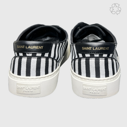 Saint Laurent Venice Low Top Sneaker 'Pann Stripe' Size 11 Pre-Owned