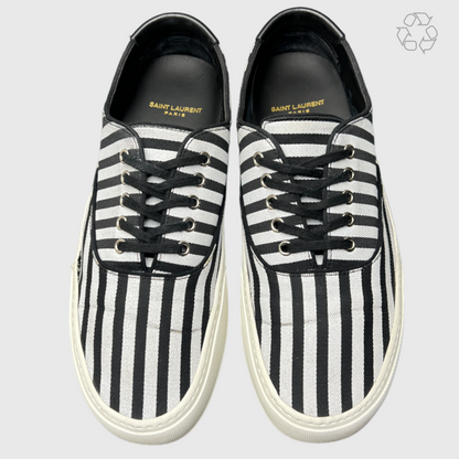 Saint Laurent Venice Low Top Sneaker 'Pann Stripe' Size 11 Pre-Owned