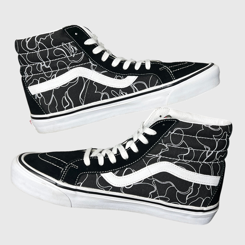 BAPE x Vans Sk8-Hi 38 DX 'Black-Lined Camo' Size 11.5 Pre-Owned