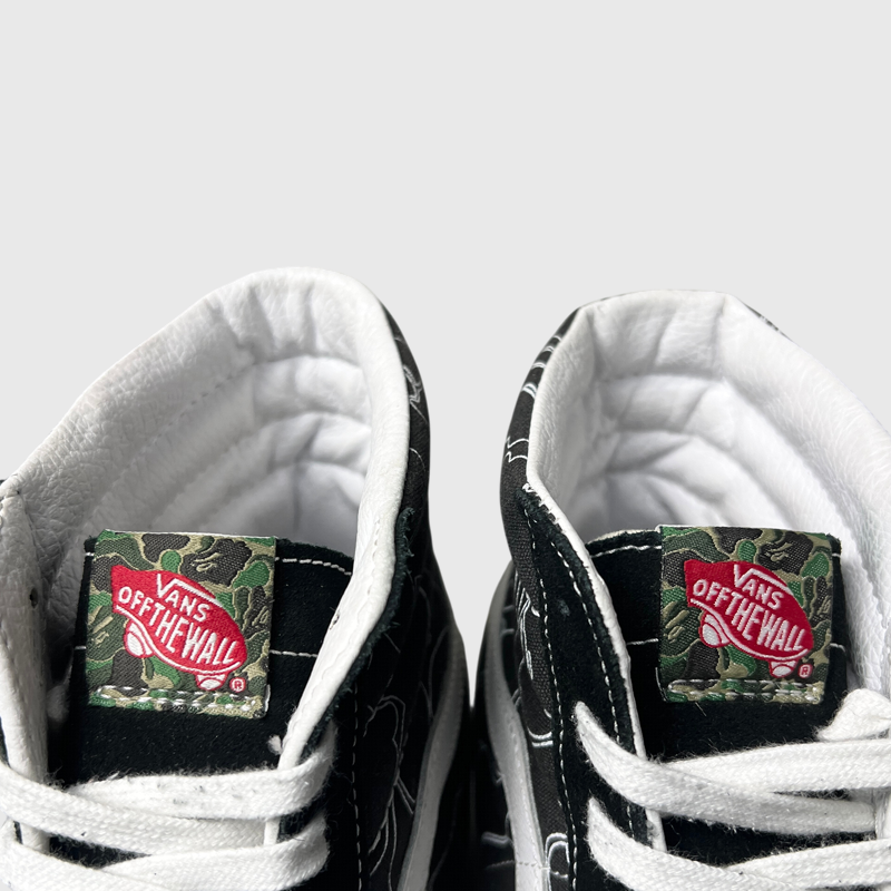 BAPE x Vans Sk8-Hi 38 DX 'Black-Lined Camo' Size 11.5 Pre-Owned
