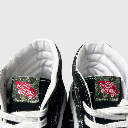 BAPE x Vans Sk8-Hi 38 DX 'Black-Lined Camo' Size 11.5 Pre-Owned