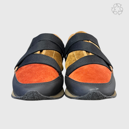 Etro Z-Strap Suede Sneakers 'Black/Multicolor' Size 12 Pre-Owned