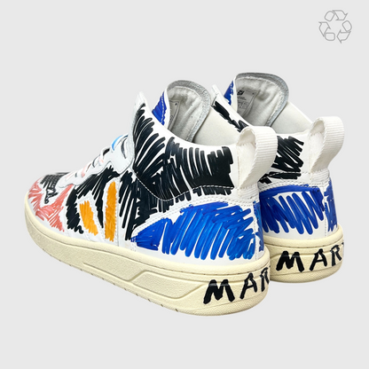Marni x Veja V-15 High 'Multicolor Scribble' Size 11.5 Pre-Owned