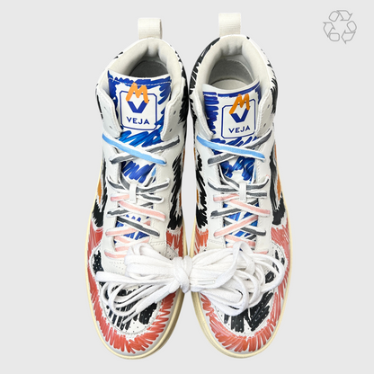 Marni x Veja V-15 High 'Multicolor Scribble' Size 11.5 Pre-Owned