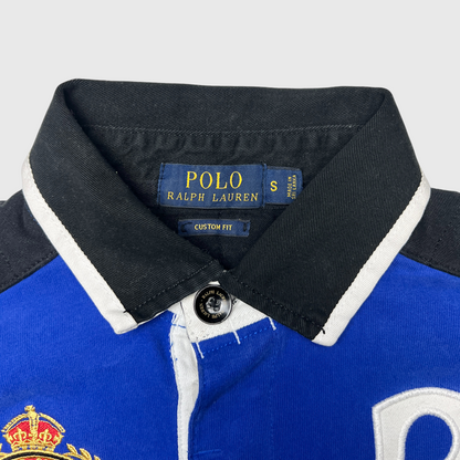 Vintage Rugby x Polo Ralph Lauren Snow Challenge Long Sleeve Shirt 'Royal Blue' Size Small Pre-Owned
