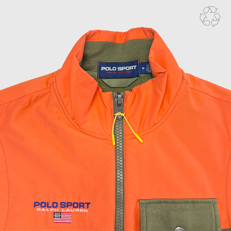 Polo Sport Hybrid Vest 'Orange/Olive Green' Size M Pre-Owned