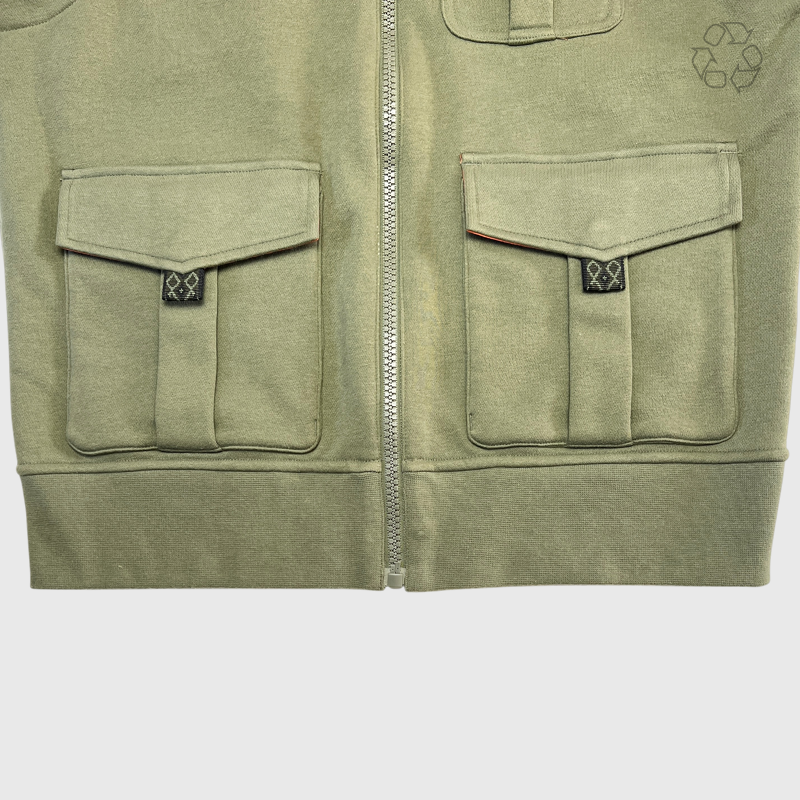Polo Sport Hybrid Vest 'Orange/Olive Green' Size M Pre-Owned