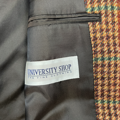University Shop British Wool Single Breasted Sports Blazer 'Brown' Size L Pre-Owned