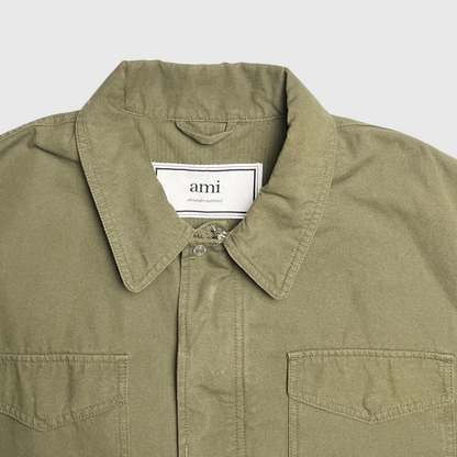 Ami Alexandre Mattiussi Military Field Jacket 'Khaki' Size XL Pre-Owned