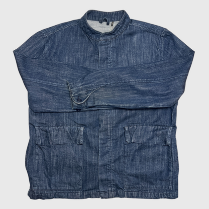 Barbour Moray Denim Overshirt 'Indigo' Size L Pre-Owned