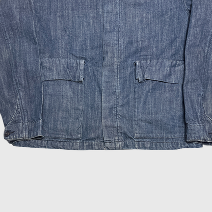 Barbour Moray Denim Overshirt 'Indigo' Size L Pre-Owned