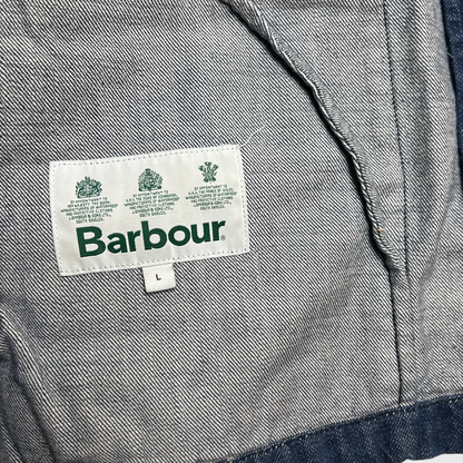 Barbour Moray Denim Overshirt 'Indigo' Size L Pre-Owned