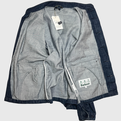 Barbour Moray Denim Overshirt 'Indigo' Size L Pre-Owned