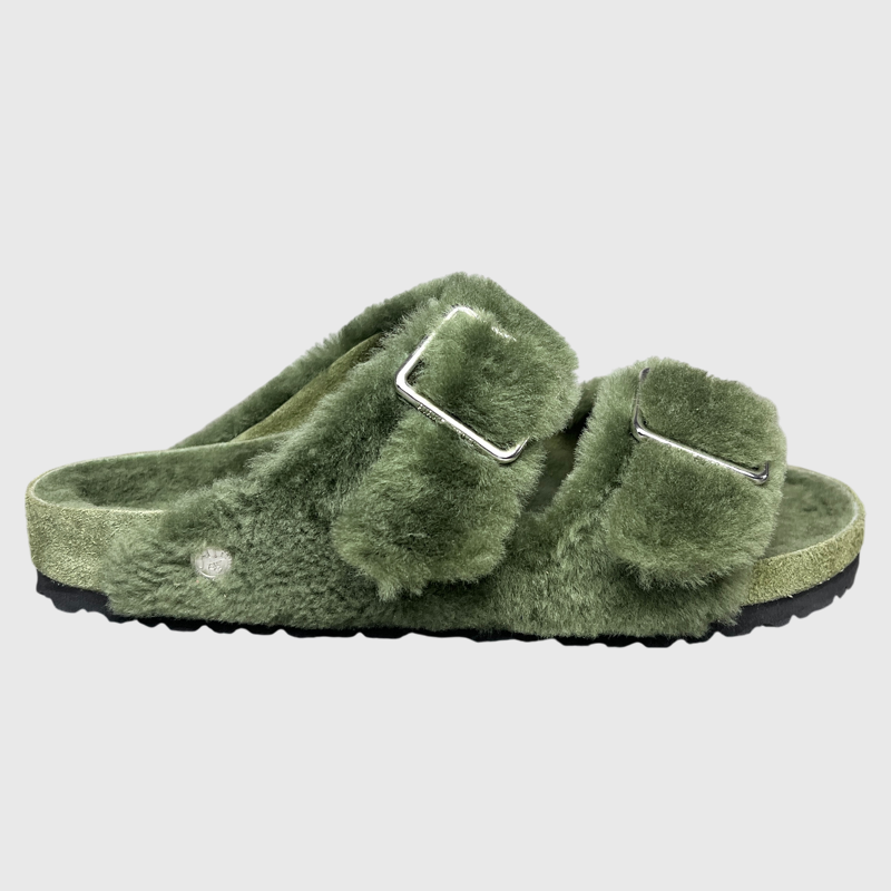 1774 Birkenstock Arizona Shearling 'Green' Size 11 Pre-Owned