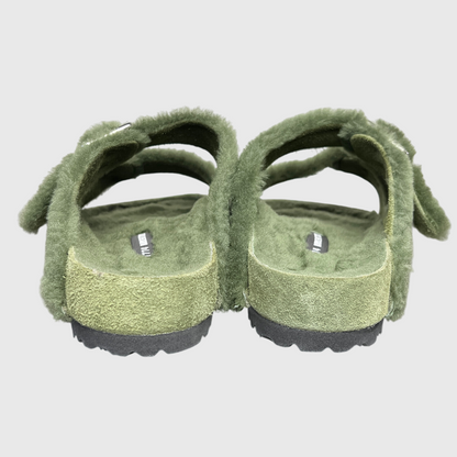 1774 Birkenstock Arizona Shearling 'Green' Size 11 Pre-Owned