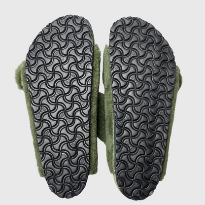 1774 Birkenstock Arizona Shearling 'Green' Size 11 Pre-Owned