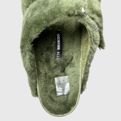 1774 Birkenstock Arizona Shearling 'Green' Size 11 Pre-Owned