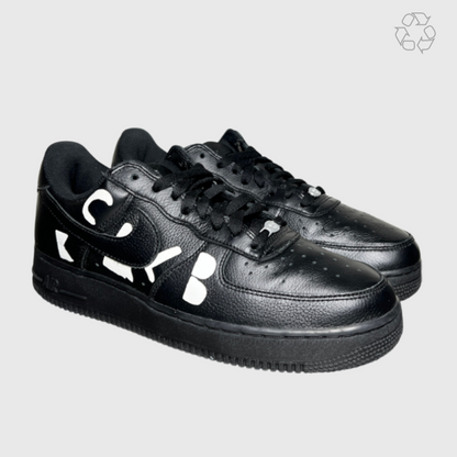 BLACK Comme des Garçons x Nike Air Force 1 Low Retro 'Black/White' Dover Street Market Exclusive Size 10.5 Pre-Owned