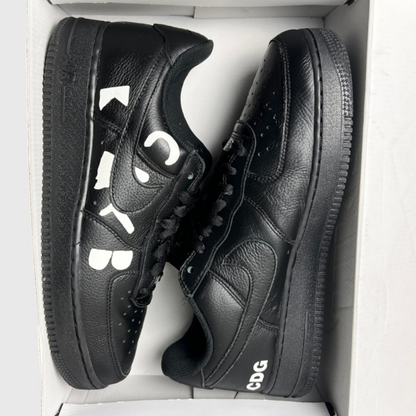 BLACK Comme des Garçons x Nike Air Force 1 Low Retro 'Black/White' Dover Street Market Exclusive Size 10.5 Pre-Owned