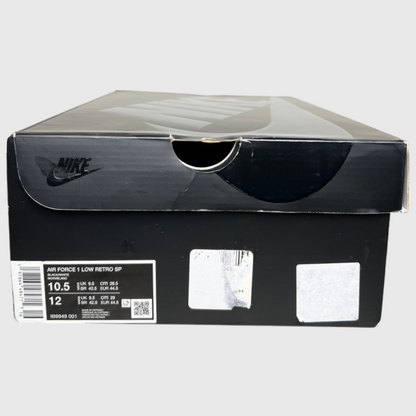 BLACK Comme des Garçons x Nike Air Force 1 Low Retro 'Black/White' Dover Street Market Exclusive Size 10.5 Pre-Owned