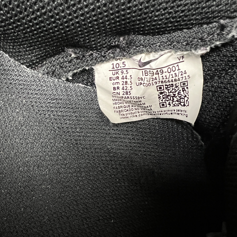 BLACK Comme des Garçons x Nike Air Force 1 Low Retro 'Black/White' Dover Street Market Exclusive Size 10.5 Pre-Owned