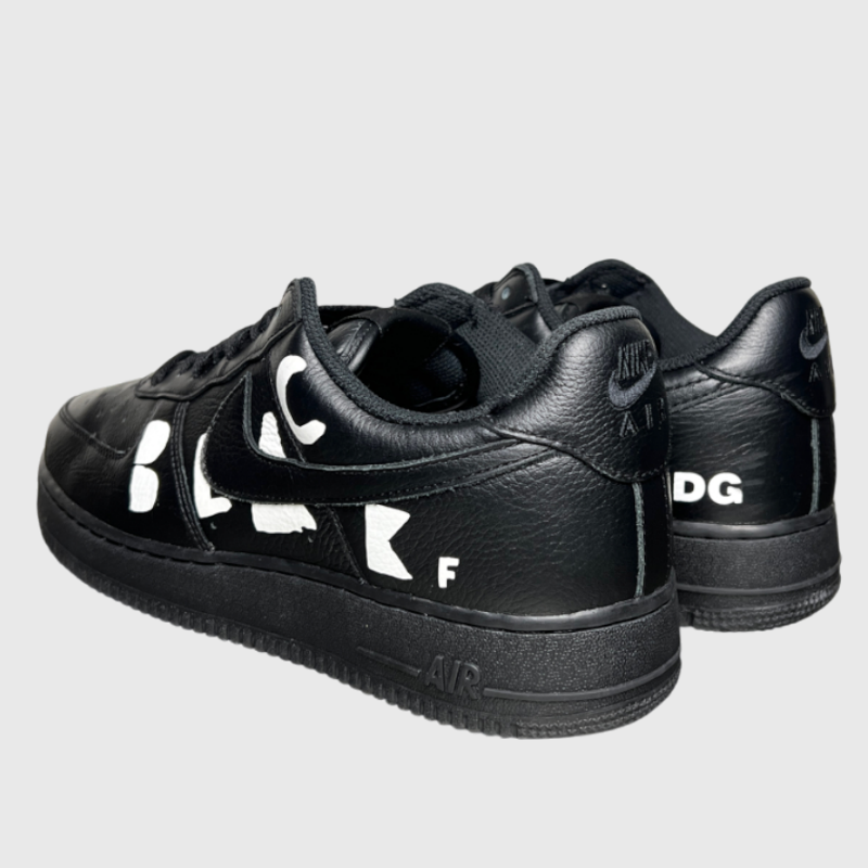 BLACK Comme des Garçons x Nike Air Force 1 Low Retro 'Black/White' Dover Street Market Exclusive Size 10.5 Pre-Owned