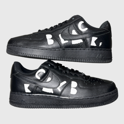 BLACK Comme des Garçons x Nike Air Force 1 Low Retro 'Black/White' Dover Street Market Exclusive Size 10.5 Pre-Owned