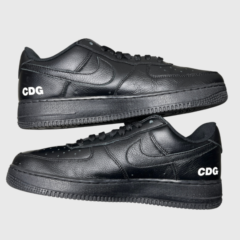 BLACK Comme des Garçons x Nike Air Force 1 Low Retro 'Black/White' Dover Street Market Exclusive Size 10.5 Pre-Owned