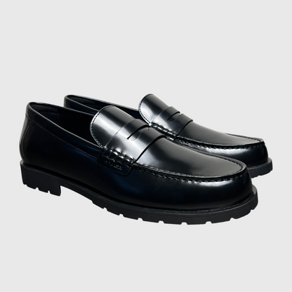 Coach Men's Reagan Penny Loafer 'Black Patent Leather' Size 11 New