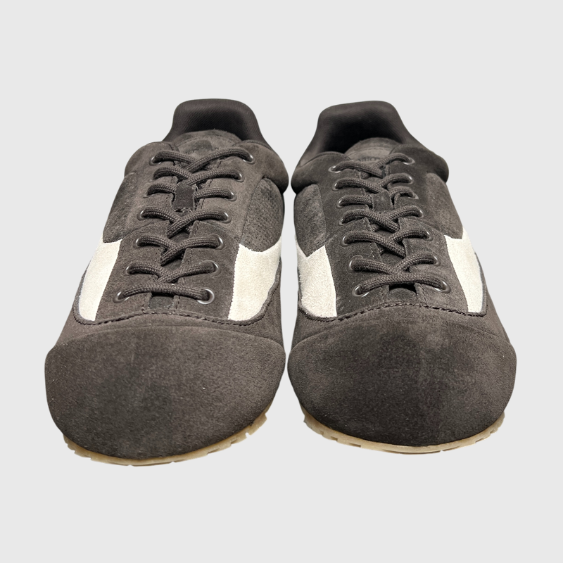 Emporio Armani Suede Micro-Perforated Sneakers 'Brown' Size 10 Pre-Owned