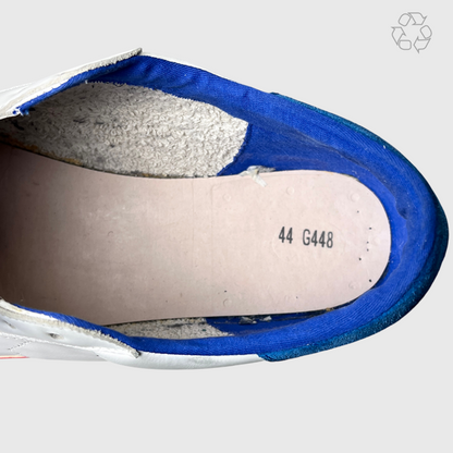 Golden Goose SuperStar 'White/Perforated Star/Blue' Size 11 Pre-Owned