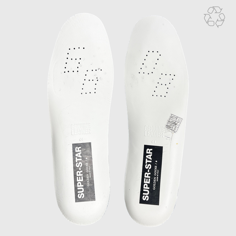 Golden Goose SuperStar 'White/Perforated Star/Blue' Size 11 Pre-Owned