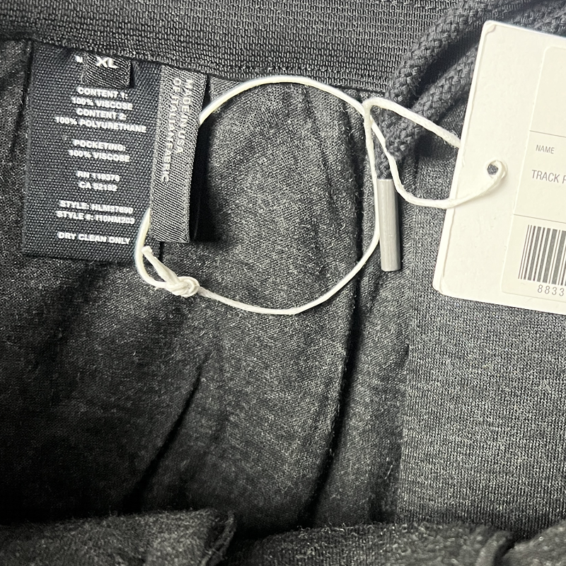 Helmut Lang Track Pant 'Charcoal Melange' Size XL Brand New