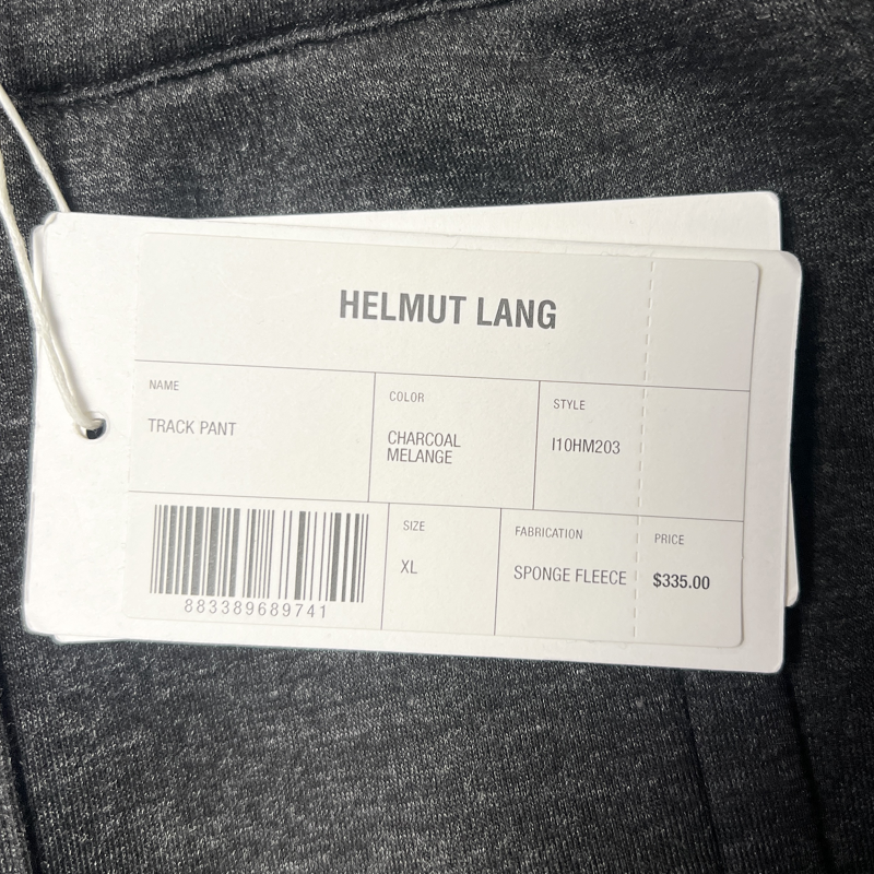 Helmut Lang Track Pant 'Charcoal Melange' Size XL Brand New