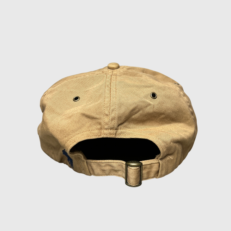 Vintage Polo Ralph Lauren Flag Baseball Cap 'Khaki' One Size - Big & Tall Pre-Owned