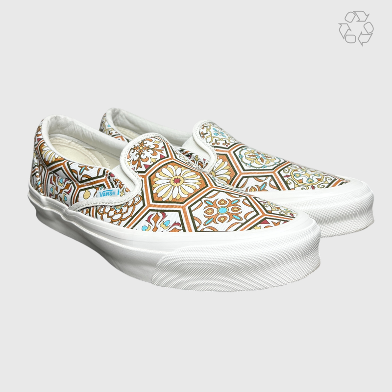 Kith x Vans Classic Slip-On 'Brown Moroccan Pattern' Size 10 Pre-Owned