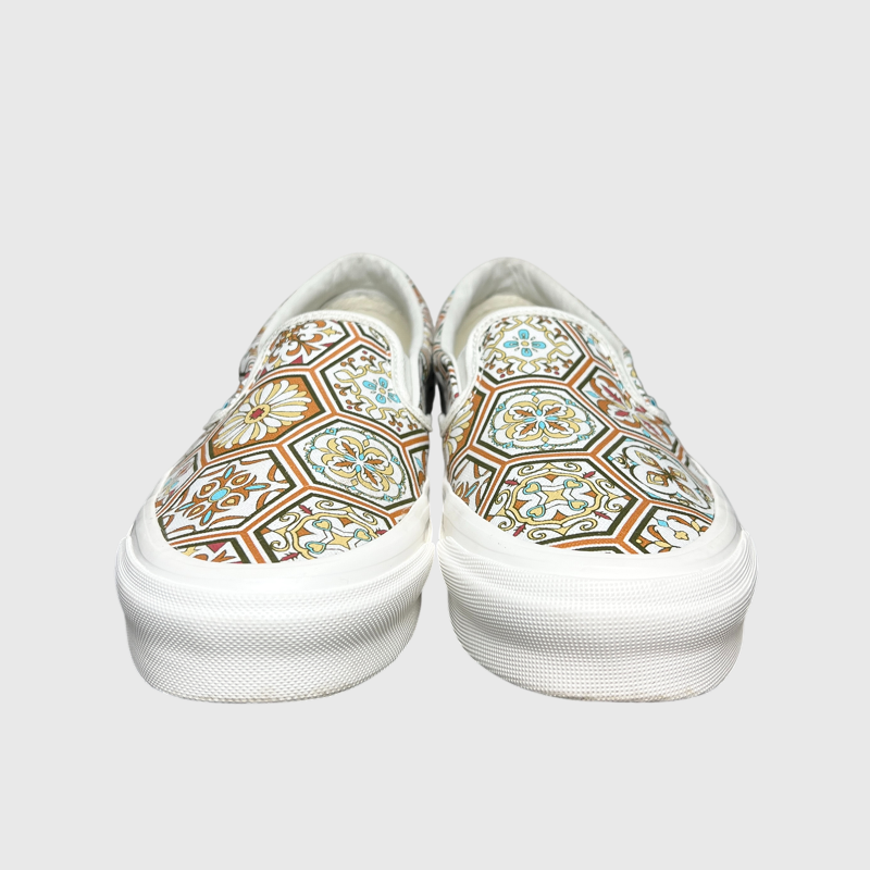 Kith x Vans Classic Slip-On 'Brown Moroccan Pattern' Size 10 Pre-Owned