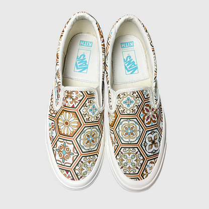 Kith x Vans Classic Slip-On 'Brown Moroccan Pattern' Size 10 Pre-Owned
