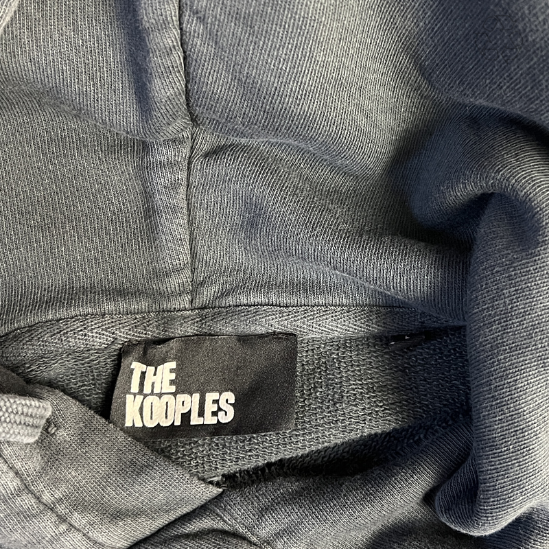 The Kooples 100% Wild Oversized Pullover Hoodie 'Charcoal Gray' Size L Pre-Owned