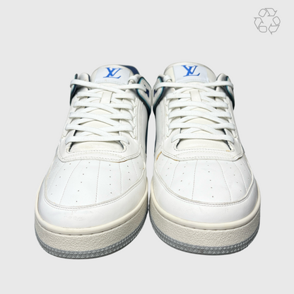 Louis Vuitton Trainer Sneaker 'White/Blue' Size 10 Pre-Owned