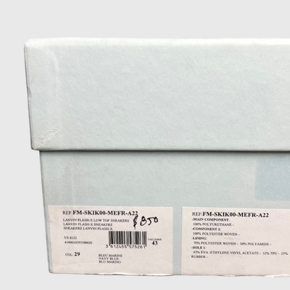 Lanvin Flash-X Low Top Sneakers 'Dark Blue' Size 10 Brand New